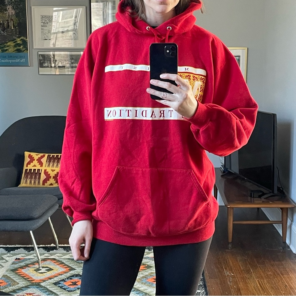 Vintage College House 50 50 Marist NY Red Hoodie Sweatshirt